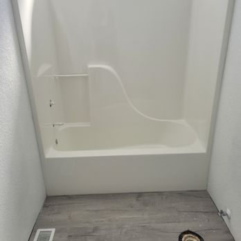 Refinished shower walls