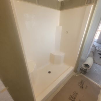 Restored fiberglass shower