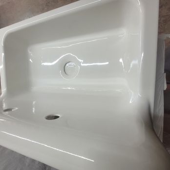 Refinished porcelain sink