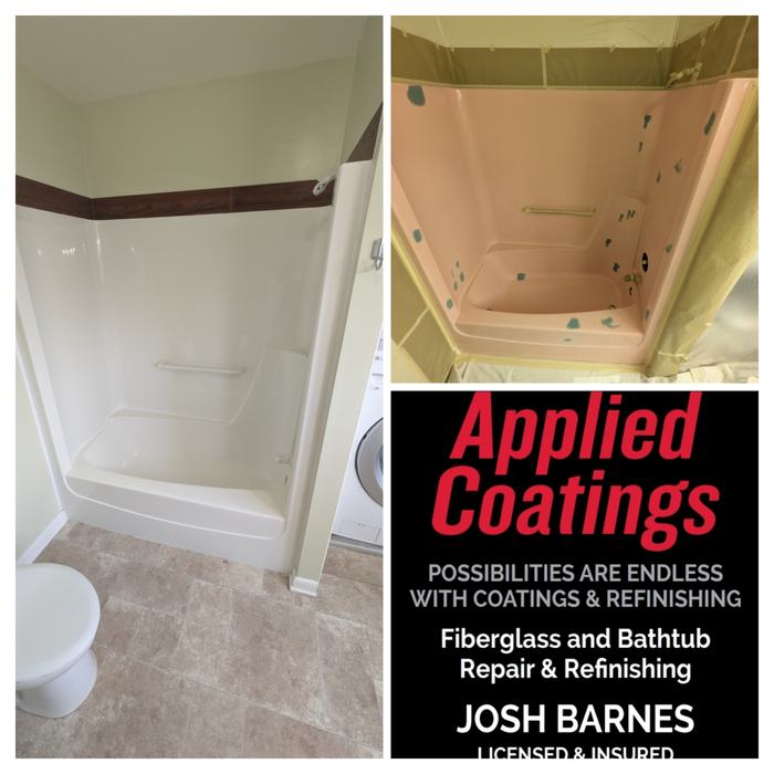 Before and after refinishing collage by Applied Coatings, Montana — photo 48