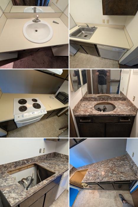 Before and after refinishing collage by Applied Coatings, Montana — photo 49