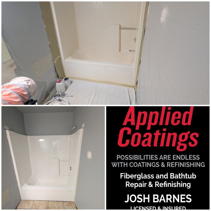 Before and after refinishing collage by Applied Coatings, Montana — photo 55